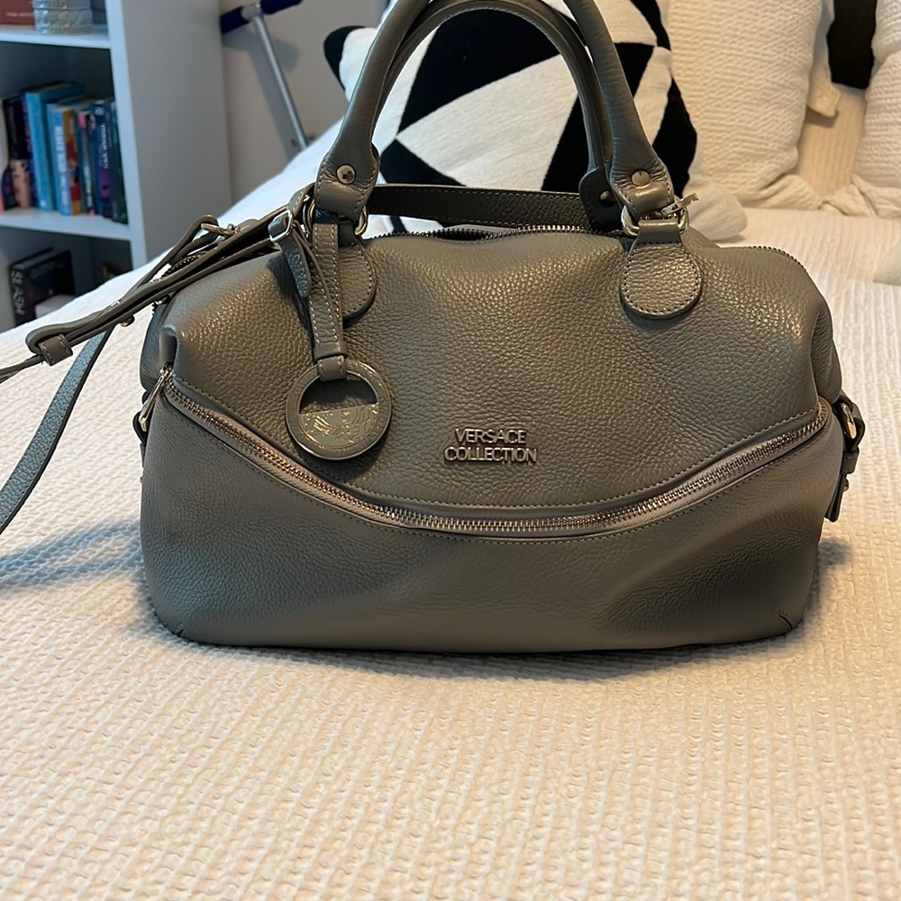Lightly used Versace collection medium sized bag with strap